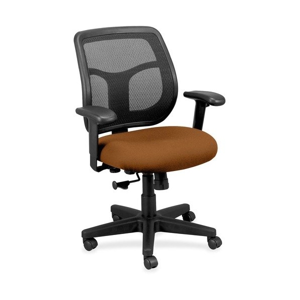 Eurotech - The Raynor Group Mid-back Chair, Mesh, 26inx19.3inx35-38-1/2in, Curry/Black EUTMT940073 - main